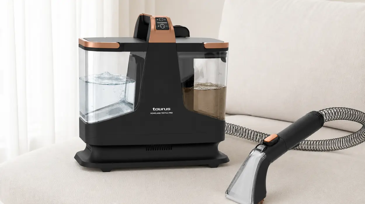 Limpiador aspirador Taurus para tapicerías y alfombras, elimina sólidos y líquidos fácilmente por sólo 69,90€ con envío gratis (-46%)