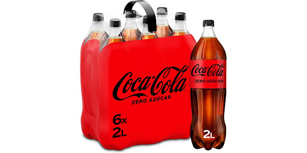 Chollo Pack x6 Botellas de Coca-Cola Zero de 2l por sólo 8,32€ con cupón (-30%) ¡1,39€ cada botella!