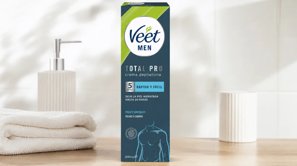 Crema depilatoria Veet Men para pecho, espalda, brazos y piernas para pieles sensibles por sólo 2,45€ (-77%)