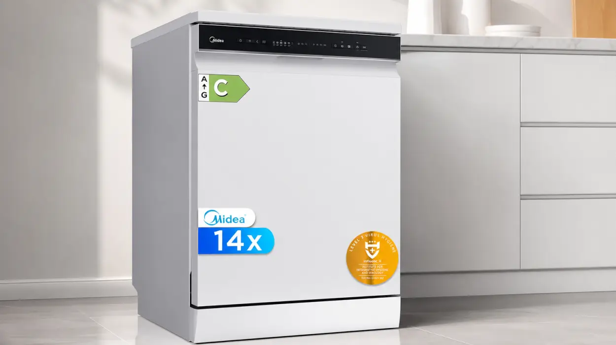 Lavavajillas Midea de 60 cm para 14 servicios con 10 programas de lavado por sólo 249,97€ con envío gratis (-38%)