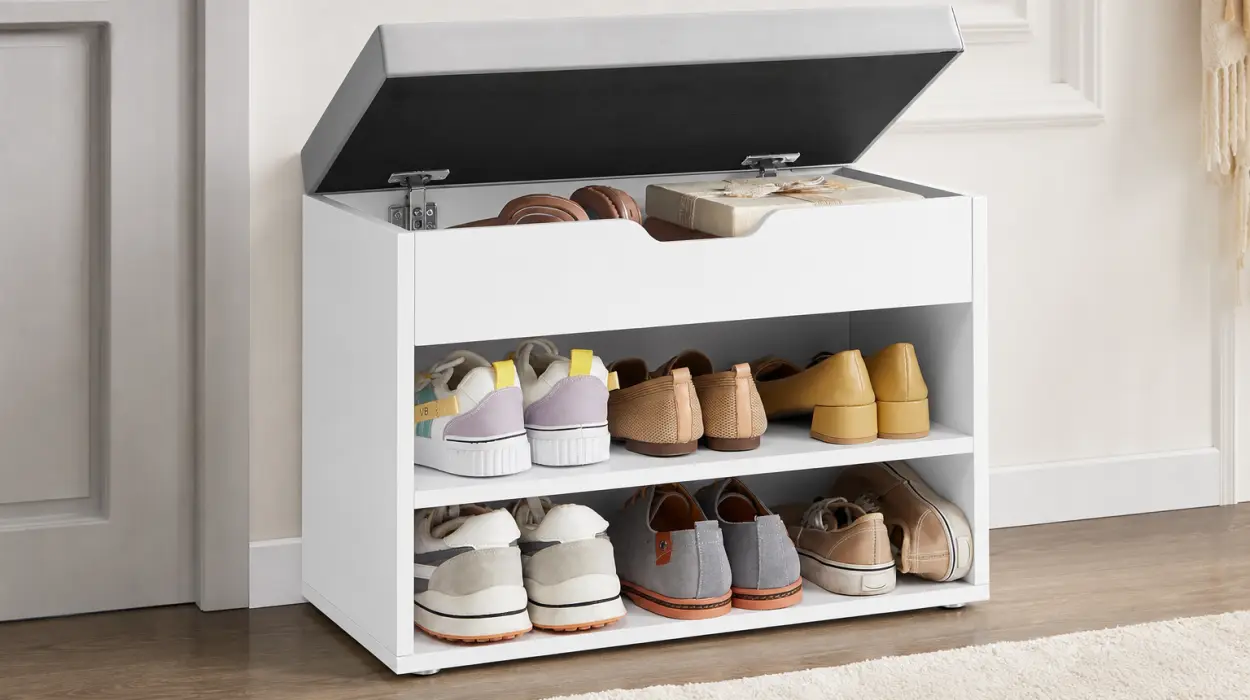 Banco zapatero Vasagle Custos con asiento tapizado por sólo 37,25€ con envío gratis (-22%)