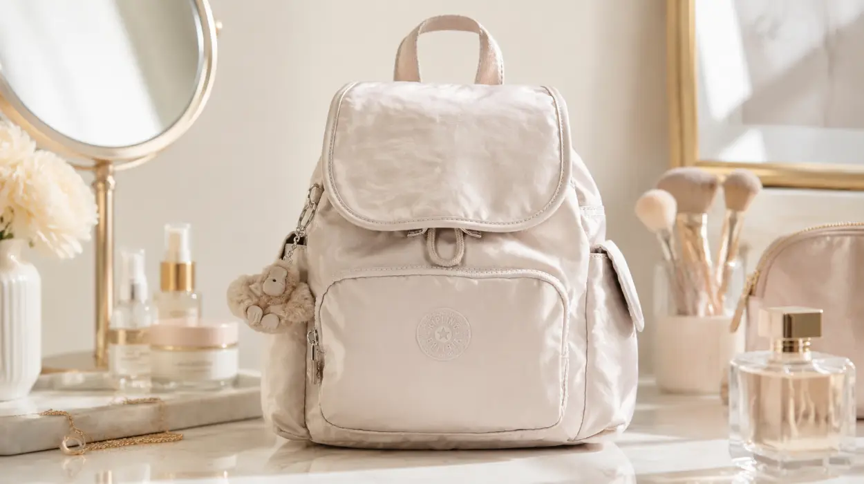 Mochila pequeña Kipling City Pack Mini con bolsillo para móvil y cierre de cremallera por sólo 38,59€ con envío gratis (-59%)