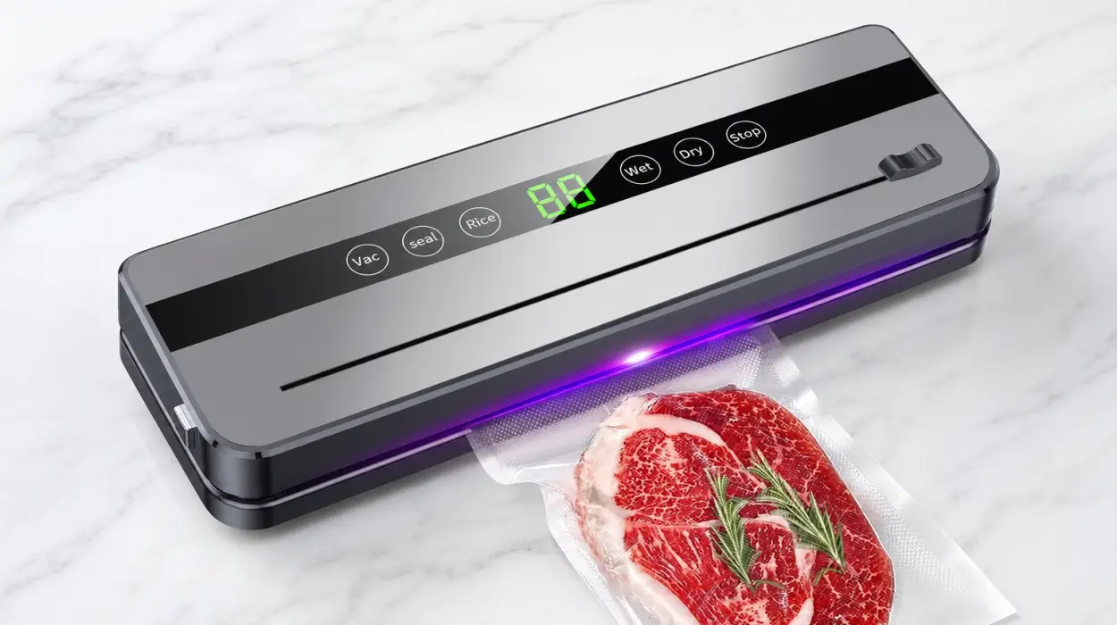 Máquina selladora al vacío para alimentos secos y húmedos con UV por sólo 15,81€ con envío gratis (-58%)