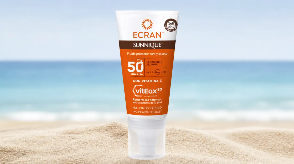 Fluido solar Ecran Sunnique FPS 50 para cuello y escote de 50 ml por sólo 6,84€ con cupón (-40%)