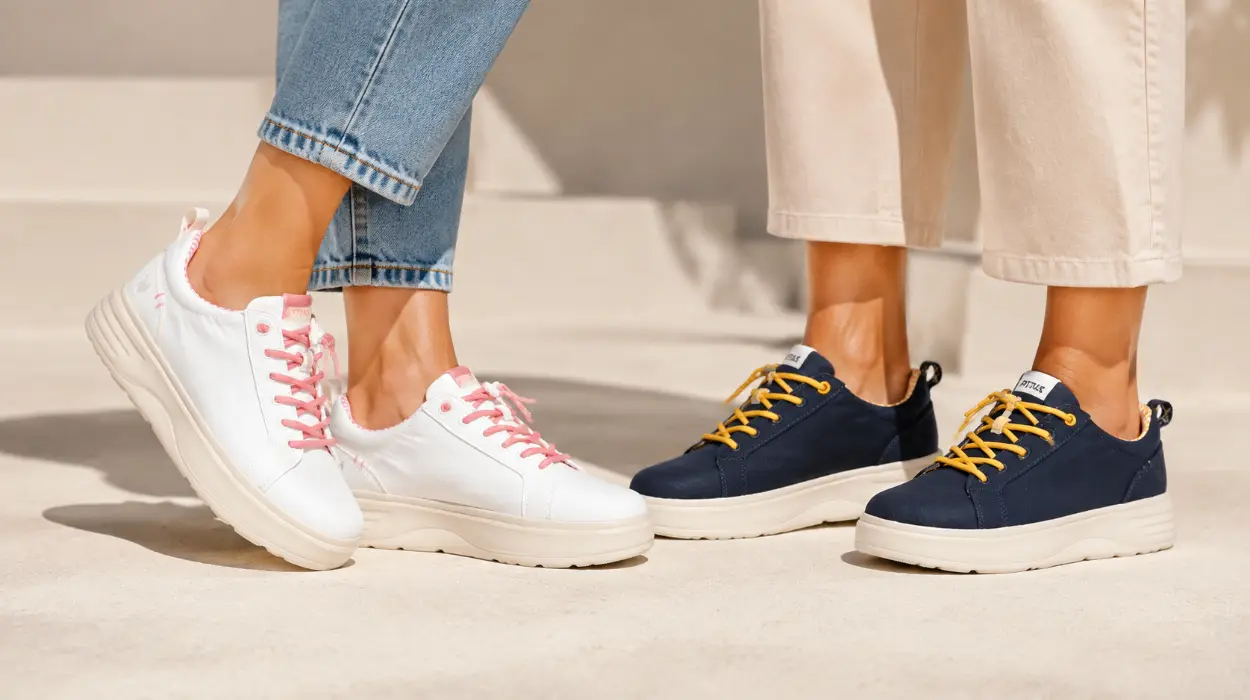 Zapatillas de piel Walk in Pitas Sitges para mujer, con cordones Easy-On y suela EVA ligera por sólo 37,70€ con envío gratis (-40%)