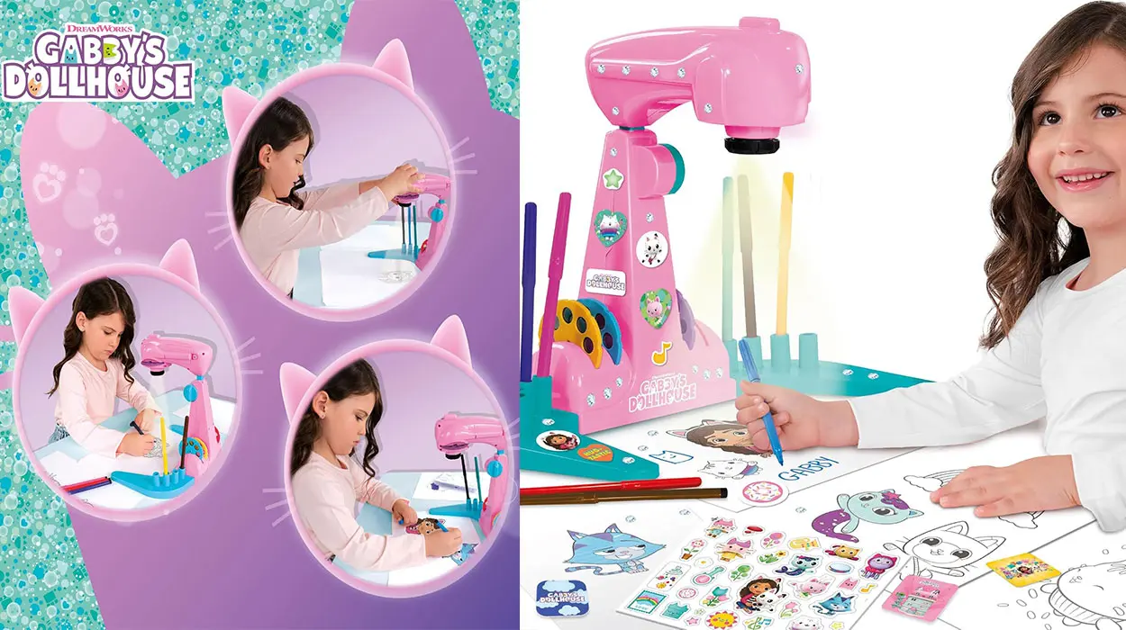 Chollo Proyector para dibujar de La casa de muñecas de Gabby con luz y accesorios por sólo 26,89€ (-23%)