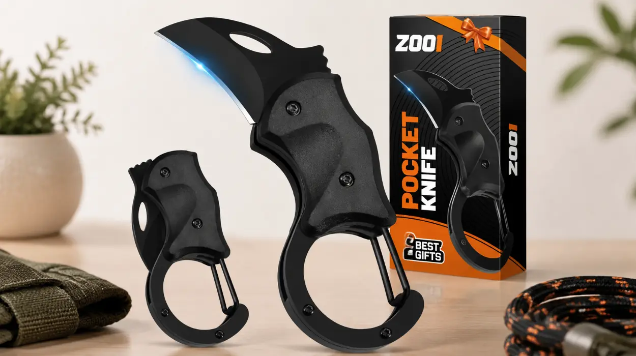 Navaja multiusos ZOOI plegable con mosquetón para llevarla siempre contigo por sólo 9,89€ con cupón (-48%)