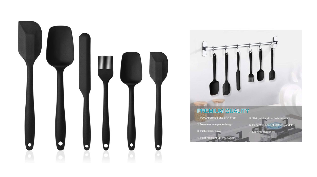 Chollo Juego de 6 espátulas de silicona Vicloon para cocina por sólo 8,07€ (-10%)
