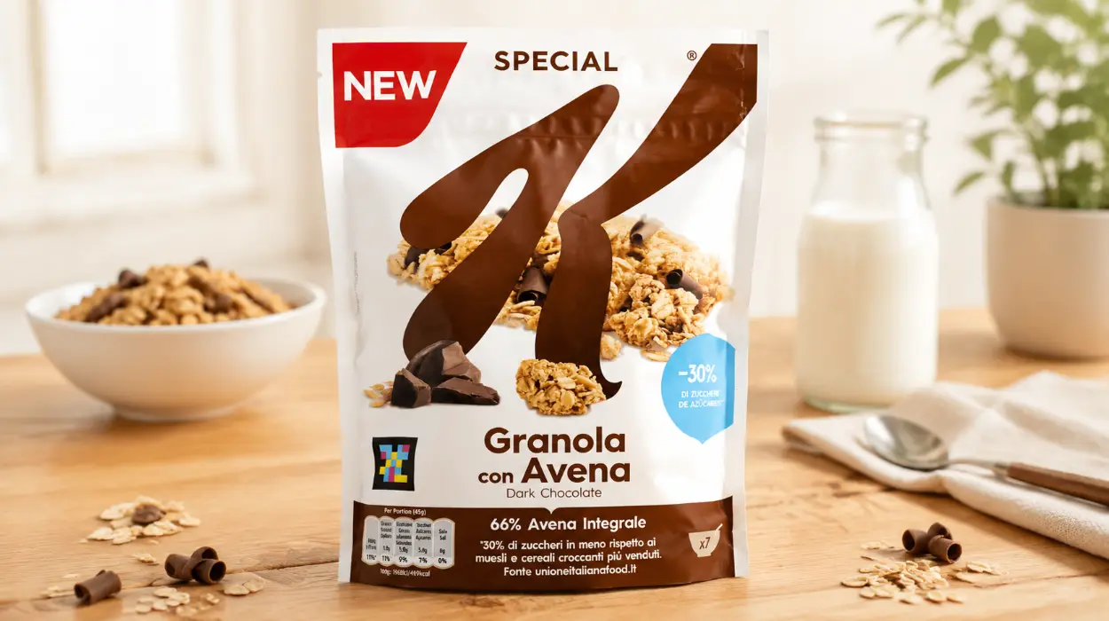 Granola Kellogg’s Special K con avena y chocolate negro de 320 g por sólo 2,43€ (-32%)