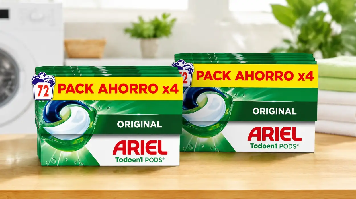Pack x144 cápsulas Ariel PODs Todo en 1 Original por sólo 29,98€ con envío gratis (-61%) ¡0,21€ la cápsula!
