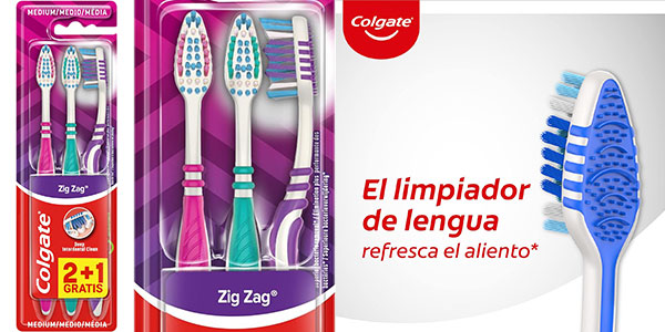 Chollo Pack de 6 cepillos de dientes Colgate ZigZag por sólo 4,02€ con descuento (-33%)