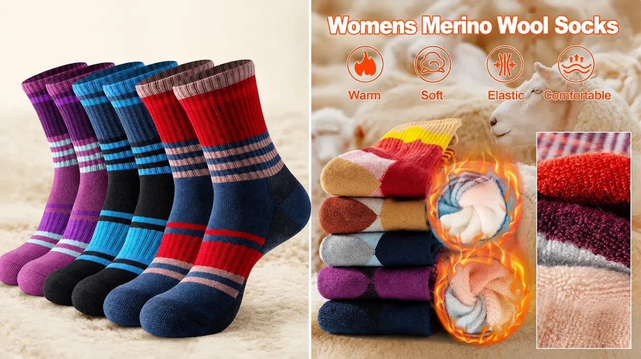 Pack x3 pares de calcetines de lana merino para mujer, transpirables para senderismo por sólo 7,19€ (-58%)