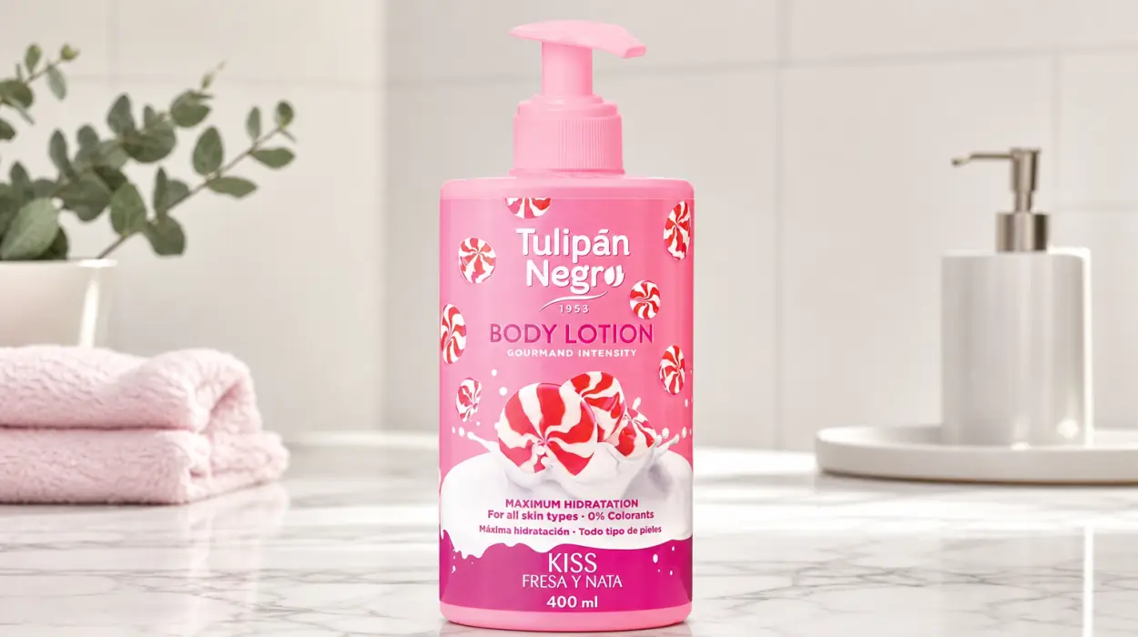 Loción corporal Tulipán Negro Fresa y Nata de 400 ml por sólo 2,84€ (-40%)