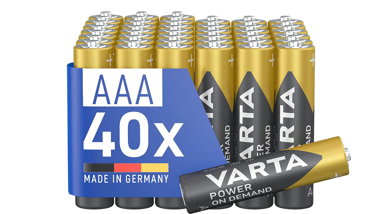 Chollo Pack x40 Pilas alcalinas VARTA AAA Power On Demand por sólo 14,43€ (-24%) ¡0,40€ cada una!