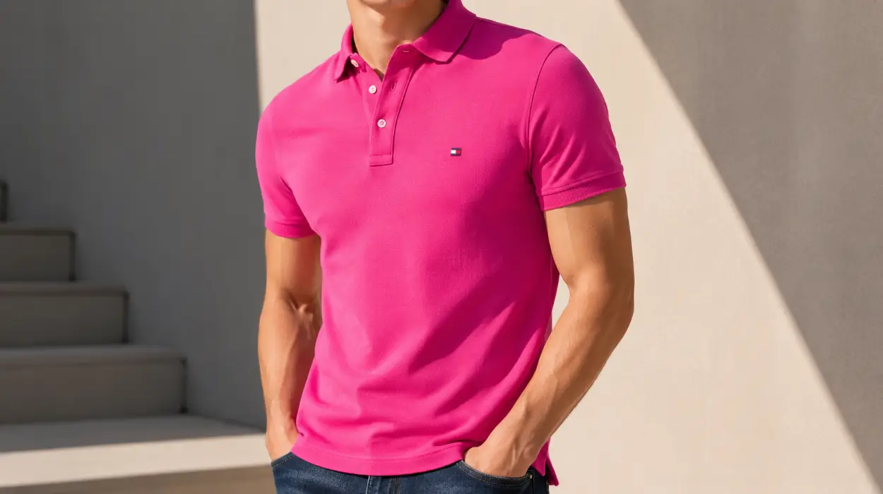 Polo ajustado Tommy Hilfiger 1985 fucsia para hombre por sólo 35,17€ con envío gratis (-56%)