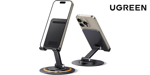 Chollo Soporte ajustable y giratorio UGREEN para móvil o tablet por sólo 12,59€ (-30%)