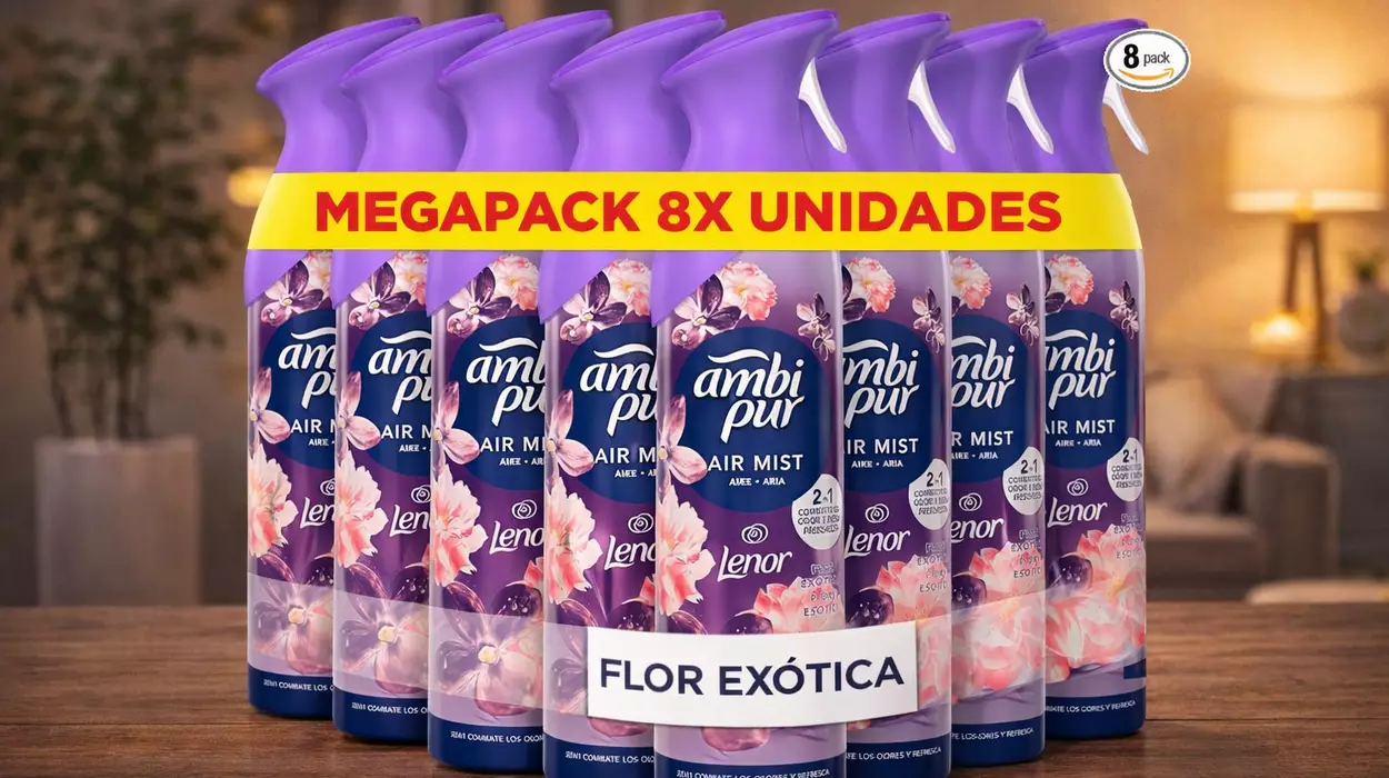 Chollo Pack x8 Ambientadores Ambi Pur Flor Exótica por solo 18,99€ (-32%) ¡A 2,37€ cada uno!