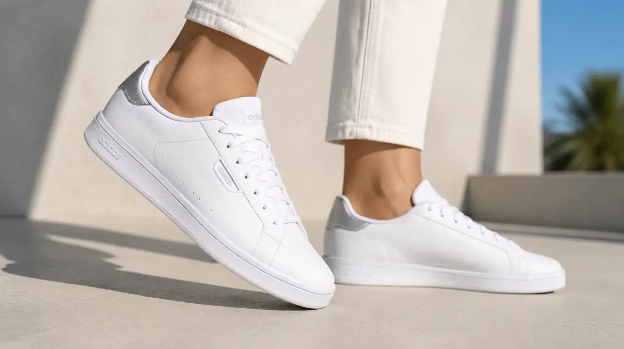 Zapatillas adidas Urban Court para mujer en color blanco y plata por sólo 33,99€ con envío gratis (-43%)