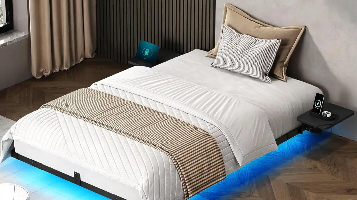 Estructura de cama YITAHOME 120 x 200 cm con LED y carga USB por sólo 40,84€ con envío gratis (-48%)