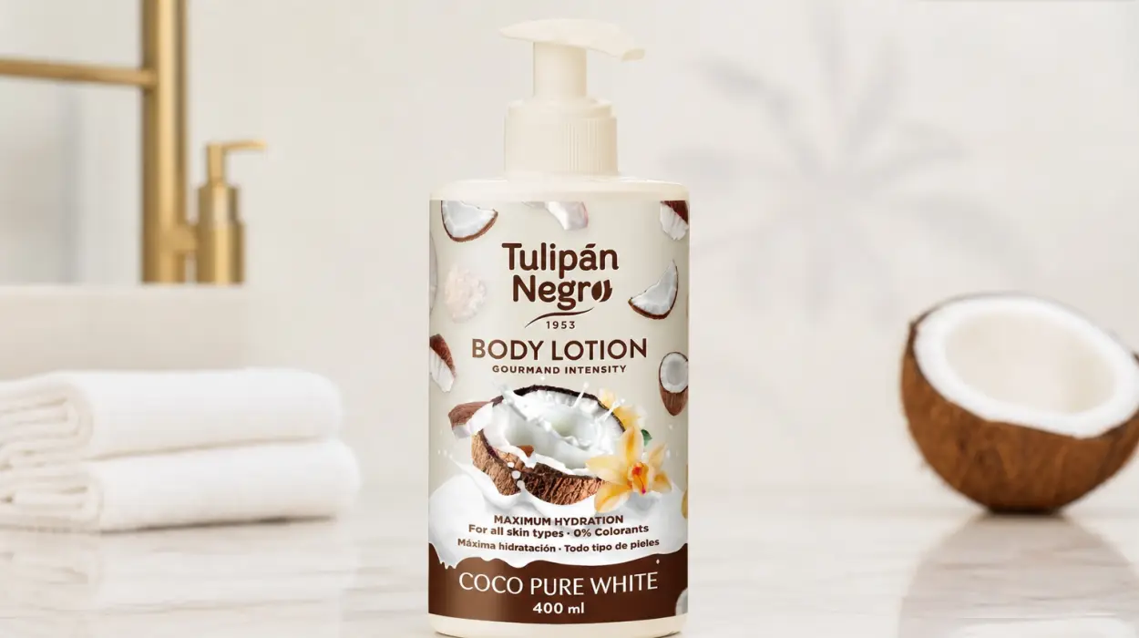 Loción corporal Tulipán Negro Coco Pure White de 400 ml para hidratación diaria por sólo 2,84€ (-28%)