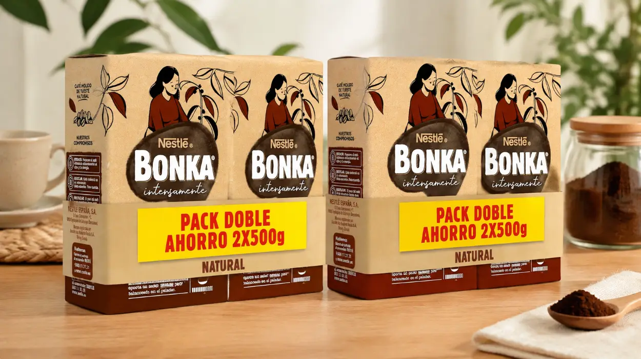 Pack x4 Café Molido Natural Bonka de 500 g con descuento por sólo 20,92€ (-33%)