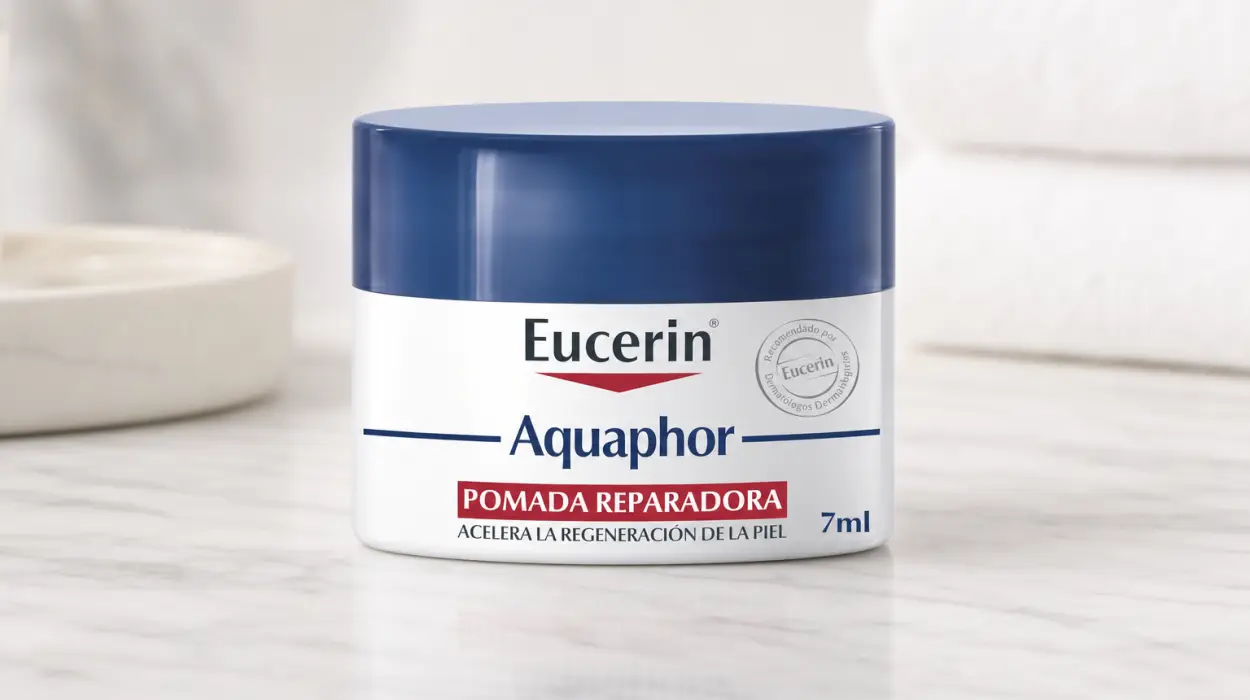 Eucerin Aquaphor Pomada Reparadora de 7 ml para labios agrietados y piel seca por sólo 3,75€ (-48%)