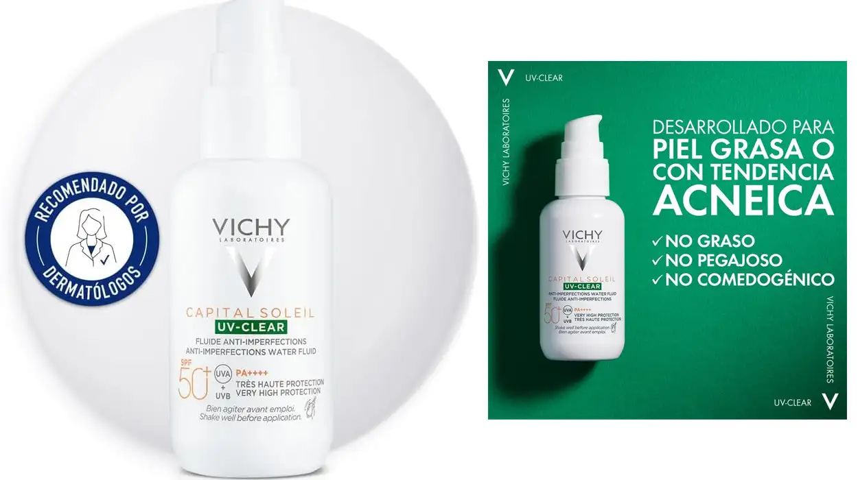 Chollo Fluido fotoprotector Vichy Capital Soleil UV Clear SPF50+ por sólo 12,55€ (-60%)