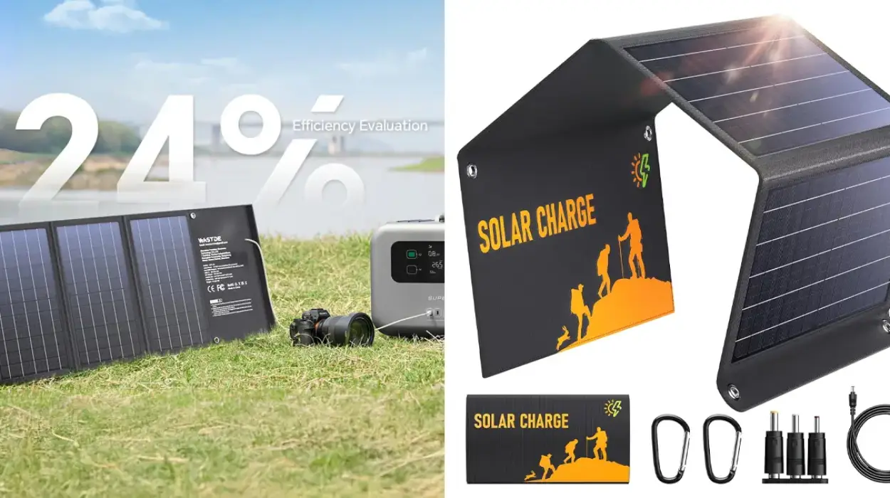 Chollo Placa solar portátil WASTDE de 30W por sólo 37,99€ con envío gratis (-27%)