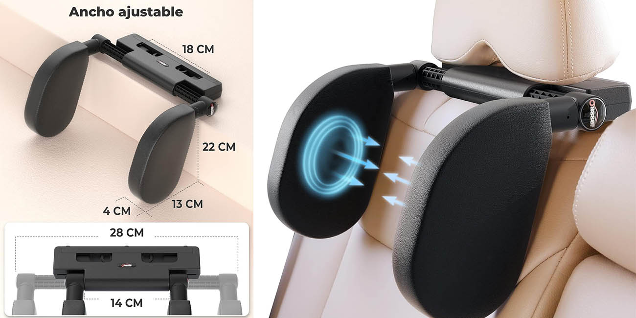 Chollo Reposacabezas ajustable Oasser para coche por solo 19,71€ (21% de descuento)