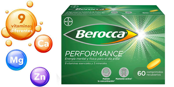 Chollo Complejo vitamínico Berocca Performance de 60 comprimidos por sólo 14,04€ (-34%)