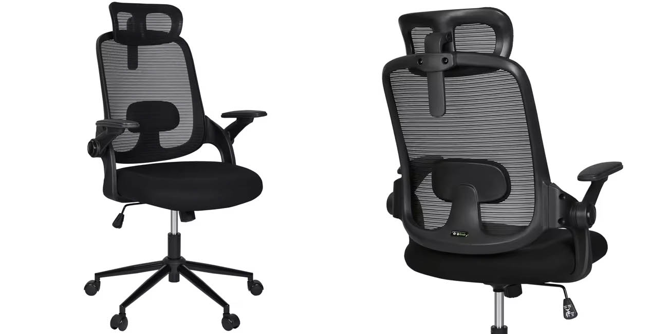 TOP Ventas: Silla de oficina con reposacabezas, soporte lumbar y reposabrazos por sólo 41,64€ con cupón y envío gratis (-48%)