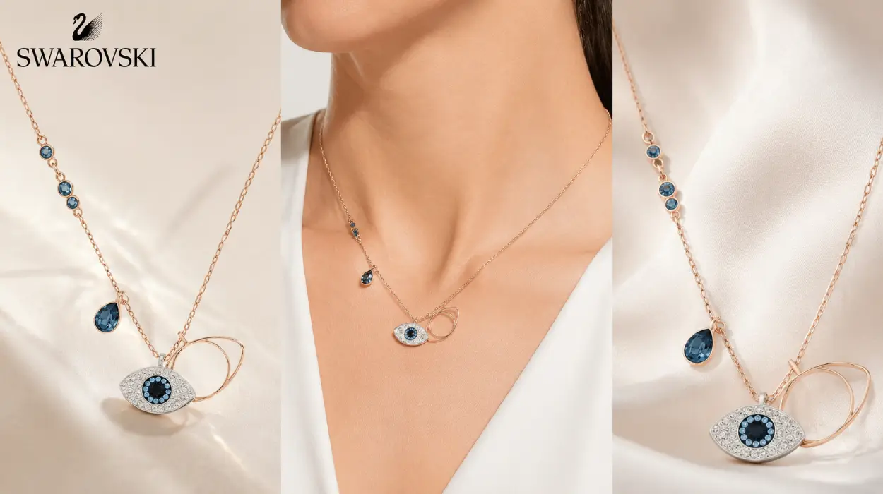 Colgante Symbolica de Swarovski con ojo turco en azul y cristal pavé por sólo 49€ con envío gratis (-51%)