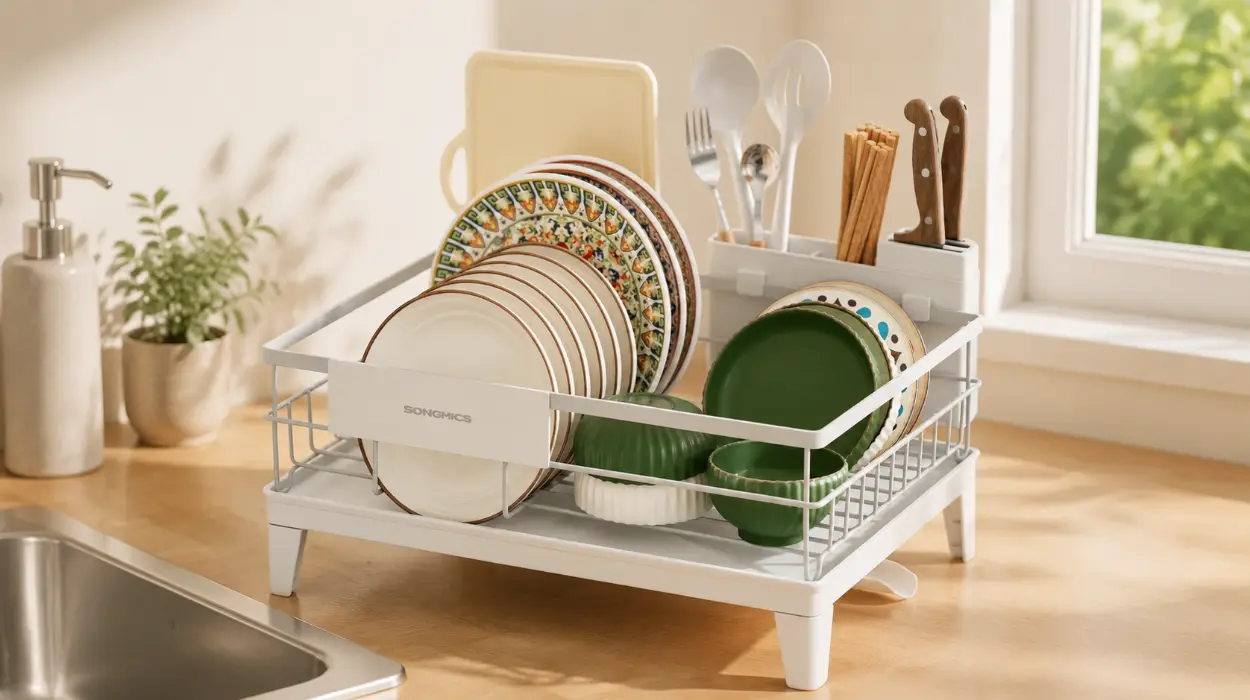 Escurreplatos Songmics giratorio y extensible para la encimera por sólo 17,09€ (-32%)