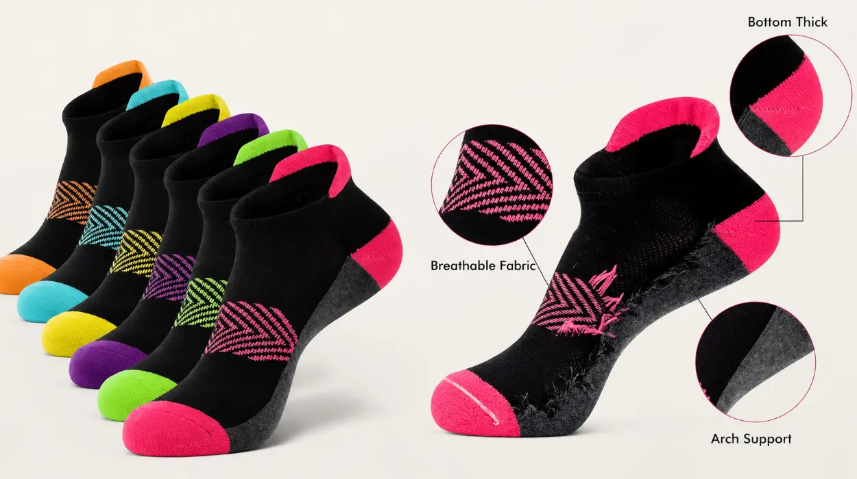 Pack de 6 calcetines deportivos antideslizantes YSense Snug para mujer, transpirables y cortos por sólo 3,98€ (-50%)