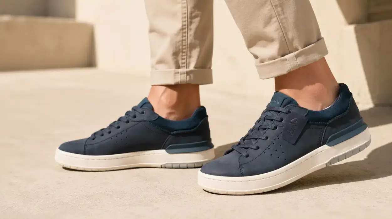 Zapatillas Clarks Courtlite2 Run para hombre en navy nubuck por sólo 49,95€ con envío gratis (-50%)