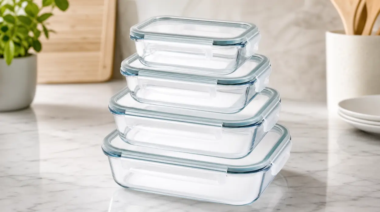 Set de 4 recipientes rectangulares de borosilicato para horno y microondas, de 200 a 1000 ml por sólo 12,11€ con cupón y envío gratis (-69%)