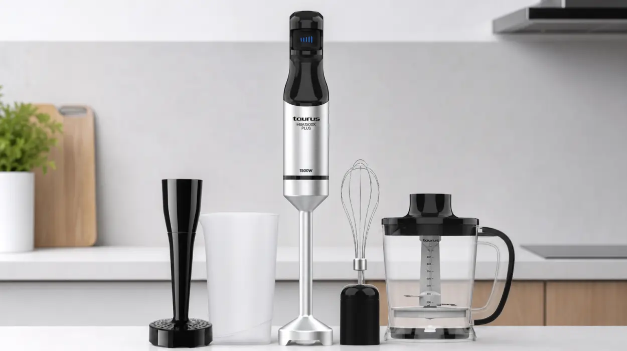 Batidora de mano Taurus HBA1500X PLUS de 1500 W con accesorios por sólo 32,10€ con cupón y envío gratis (-51%)
