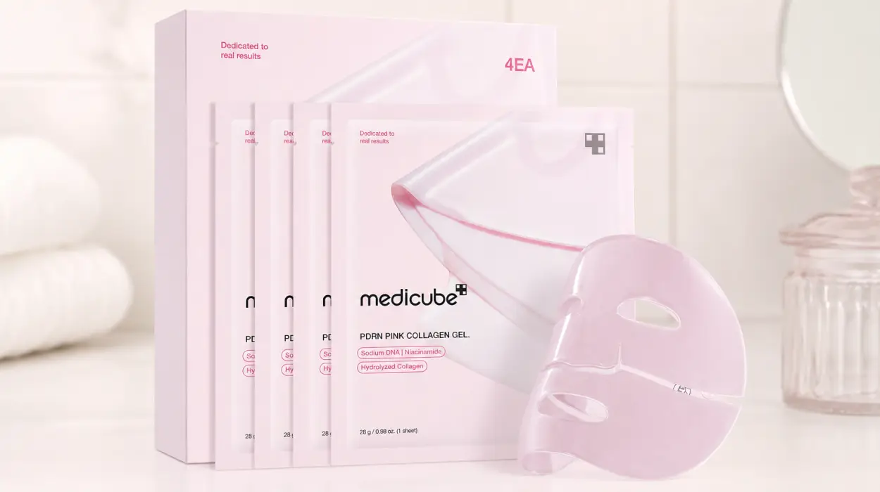 Pack x4 Mascarillas de gelatina de colágeno rosa Medicube para uso nocturno por sólo 11,09€ (-42%)