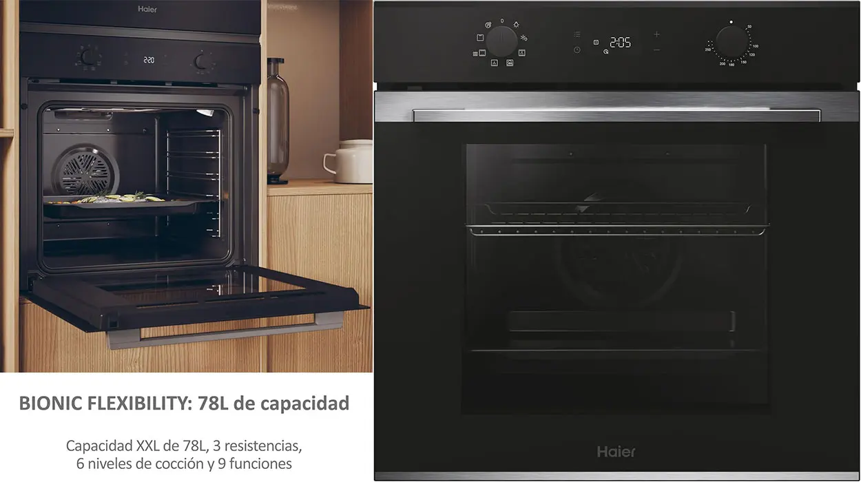 Chollo Horno hidrolítico multifunción Haier ID Series 2 de 78 litros por sólo 255,27€ con envío gratis (-22%)