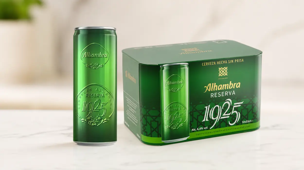 Pack x12 latas de Cerveza Alhambra Reserva 1925 Extra Lager de 33 cl por sólo 10,56€ (-30%)
