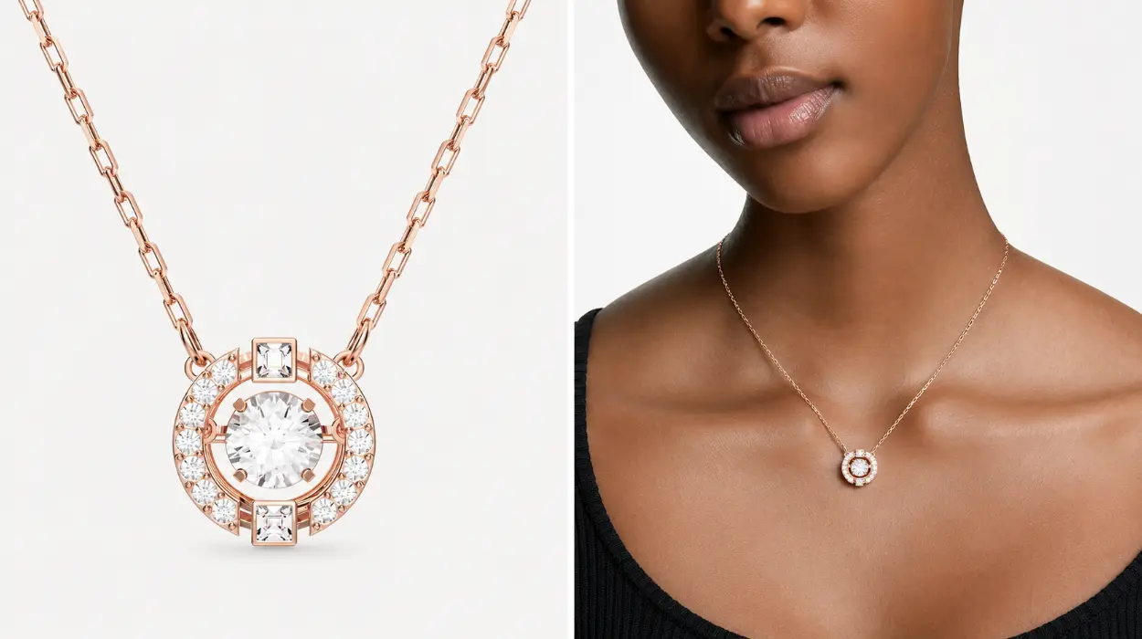 Collar Swarovski Sparkling Dance con baño de oro rosa por sólo 69,09€ con envío gratis (-50%)