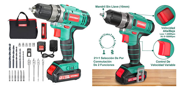 Chollo Taladro atornillador Hychika de 12V por sólo 36,43€ ¡Valoraciones TOP!