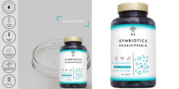 Chollo Bote x60 Cápsulas Probióticos y Prebióticos N2 para trastornos gastrointestinales por sólo 17,76€ (11% de descuento)