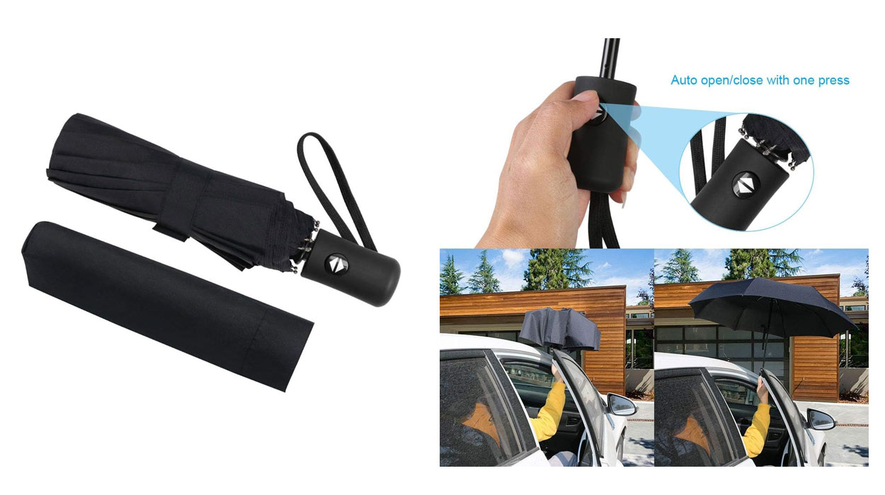 Chollo Paraguas plegable automático Vicloon con funda por sólo 7,59€ (37% de descuento)