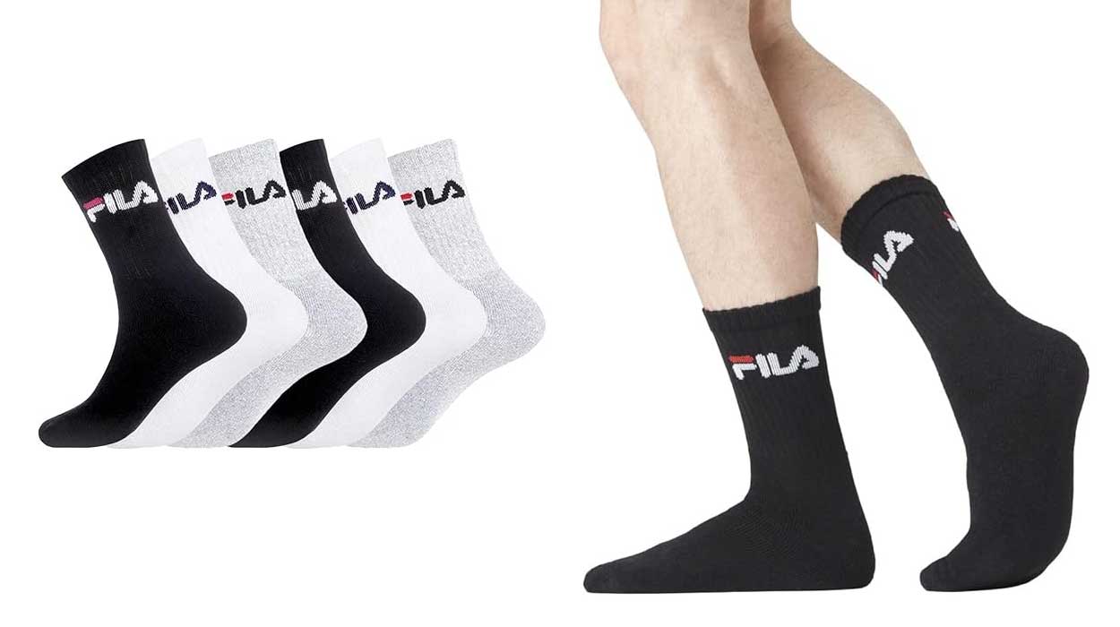 Chollo Pack x6 Pares de calcetines de deporte Fila para hombre por sólo 11,13€ (-44%)