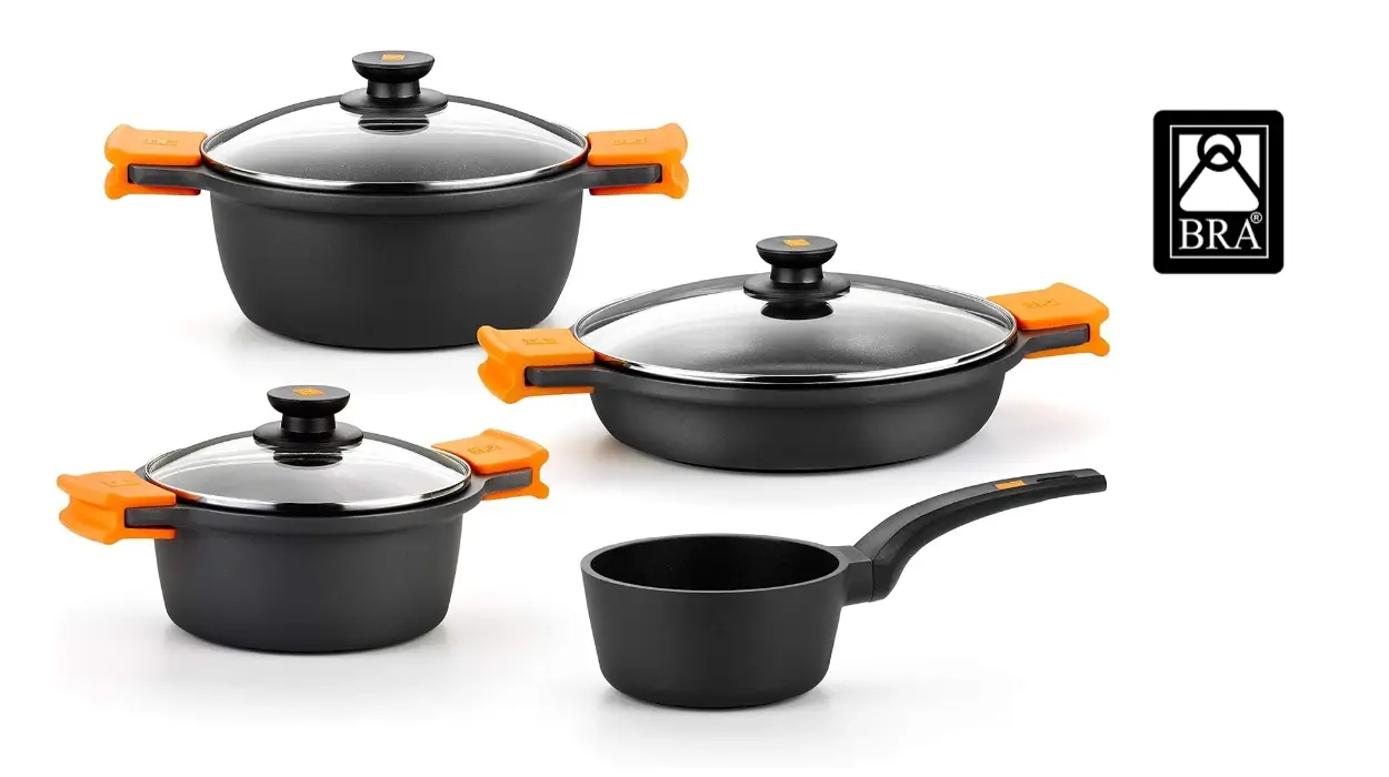 Chollo Batería de cocina BRA Efficient de 7 piezas por sólo 118,79€ con envío gratis (-33%)