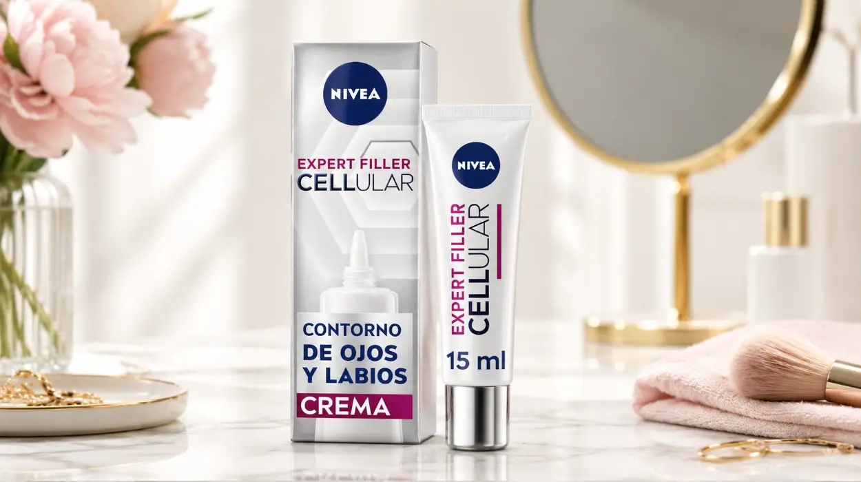 Reafirma y rellena en 24h con NIVEA Cellular Expert Filler, ácido hialurónico y fólico para contorno de ojos y labios por sólo 9,49€ (41% de descuento)