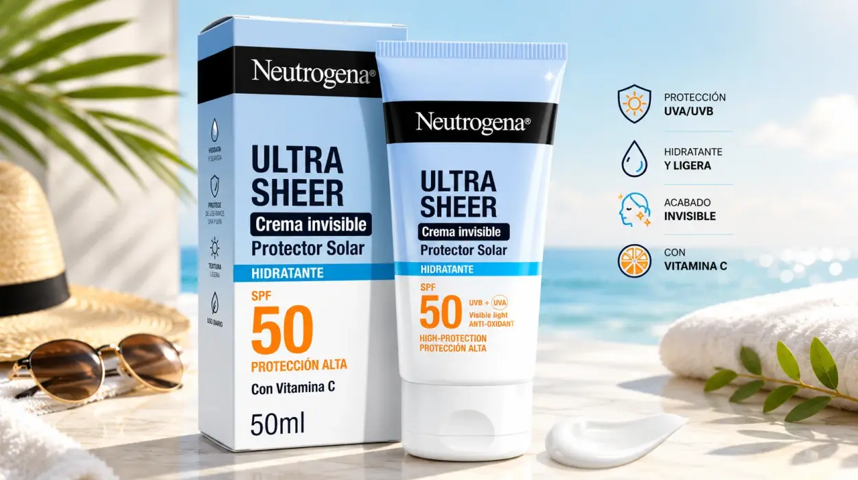 Neutrogena Ultra Sheer SPF50, crema solar facial hidratante por sólo 10,75€ (-53%)