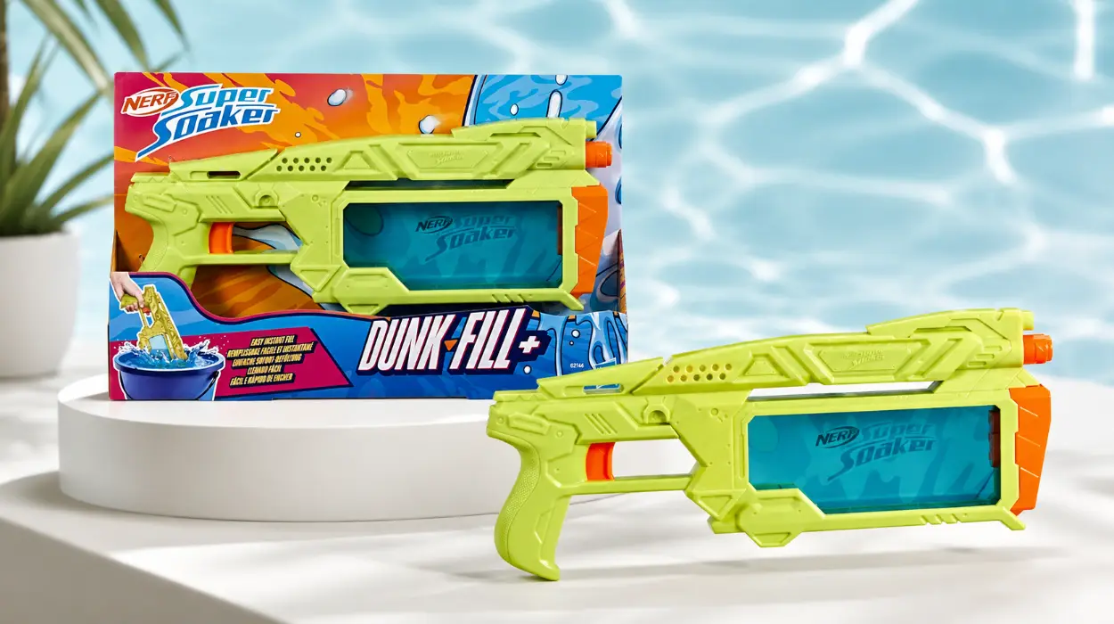 Lanzador de agua Nerf Super Soaker Dunk-Fill+ con tanque de 358 ml por sólo 6,44€ (-50%)
