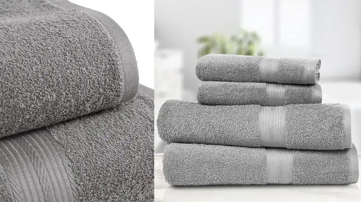 Chollo Pack de 4 toallas de baño Amazon Basics por sólo 16,62€ (-30%)